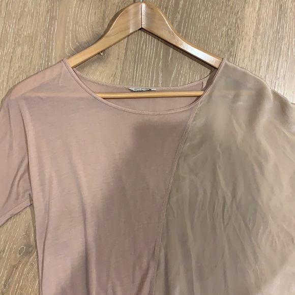 Club Monaco Asymmetrical Top with silk panel sz S - Picture 4 of 5
